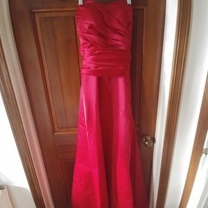 Red bridesmaids dress